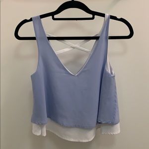 Tobi Light Blue Flowy Tank